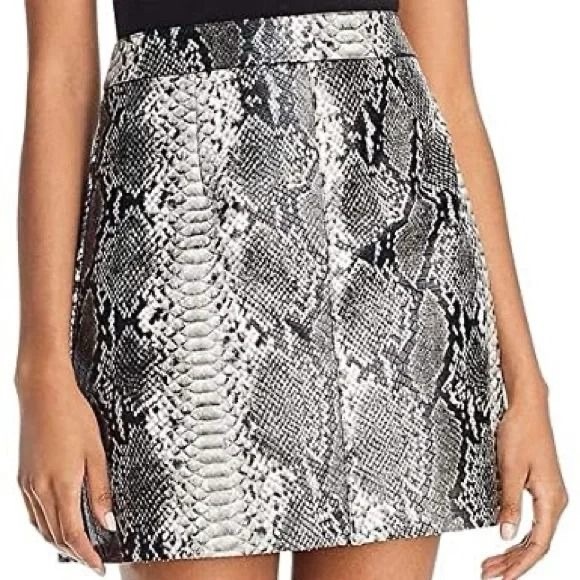French Connection Snakeskin Mini Skirt - Picture 1 of 7